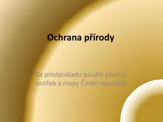 ochrana p rody