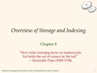 overview of storage and indexing