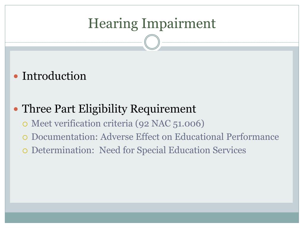 PPT - Hearing Impairment PowerPoint Presentation, free download - ID ...