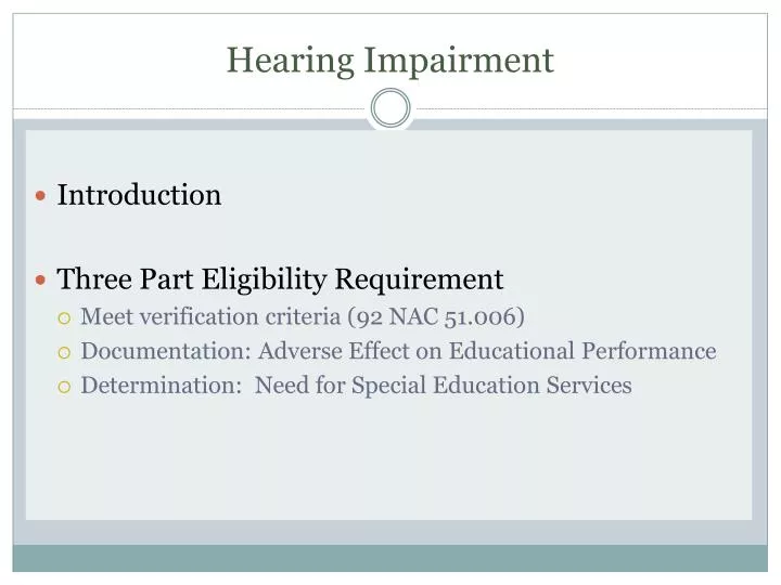 PPT - Hearing Impairment PowerPoint Presentation, Free Download - ID ...