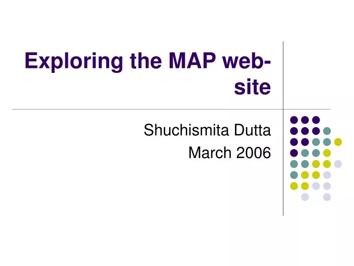 exploring the map web site