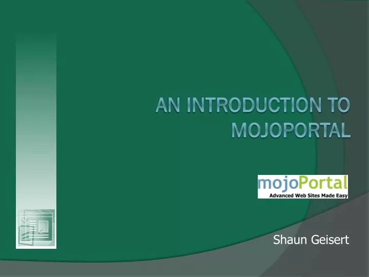 an introduction to mojoportal