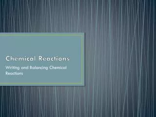 chemical reactions