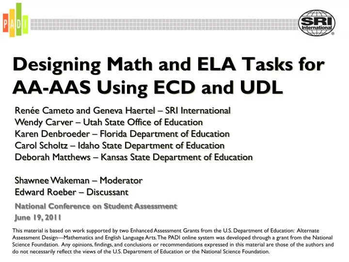 designing math and ela tasks for aa aas using ecd and udl