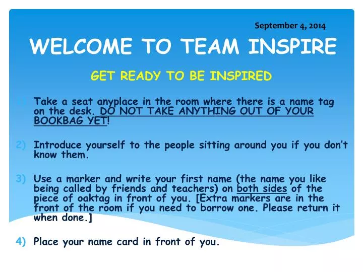 welcome to team inspire