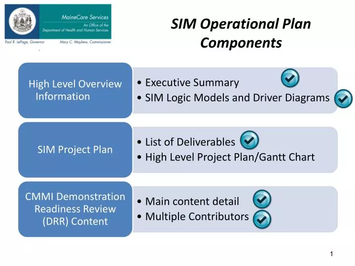sim operational plan components