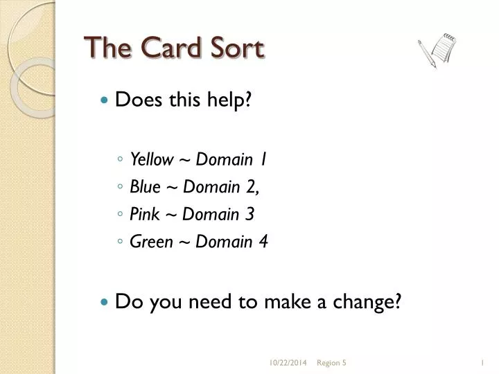 the card sort