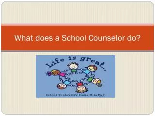 What does a School Counselor do?