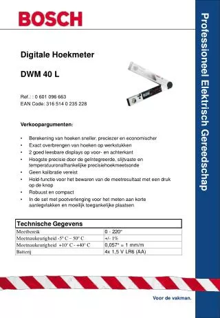 digitale hoekmeter dwm 40 l