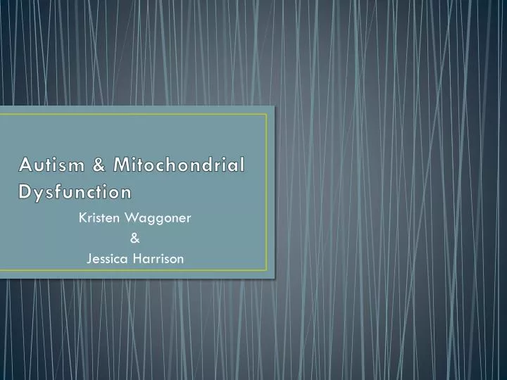 autism mitochondrial dysfunction