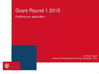 Grant Round 1 2015