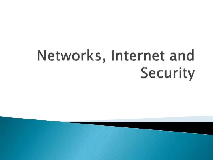 networks internet and security