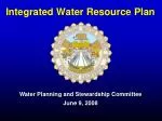 Integrated Water Resource Plan - slide 1