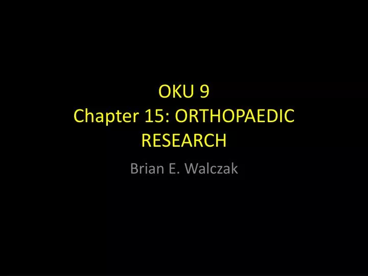 oku 9 chapter 15 orthopaedic research