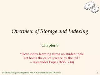overview of storage and indexing