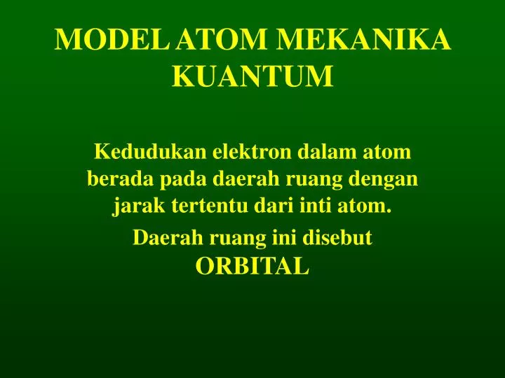model atom mekanika kuantum