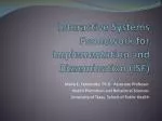 Interactive Systems Framework for Implementation and Dissemination (ISF) - slide 1