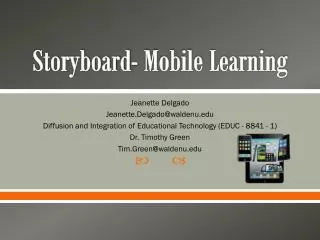 Storyboard- Mobile Learning