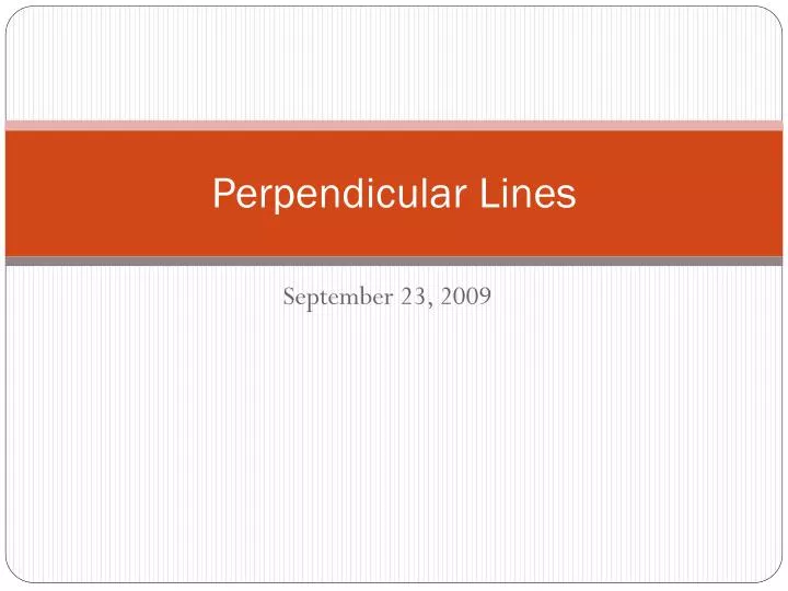 perpendicular lines