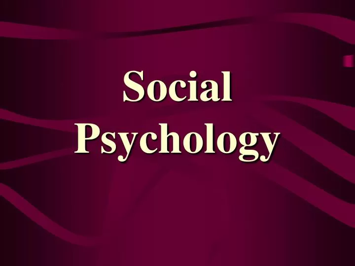 social psychology