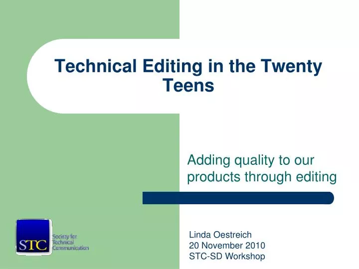 technical editing in the twenty teens