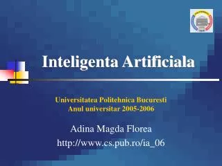 inteligenta artificiala