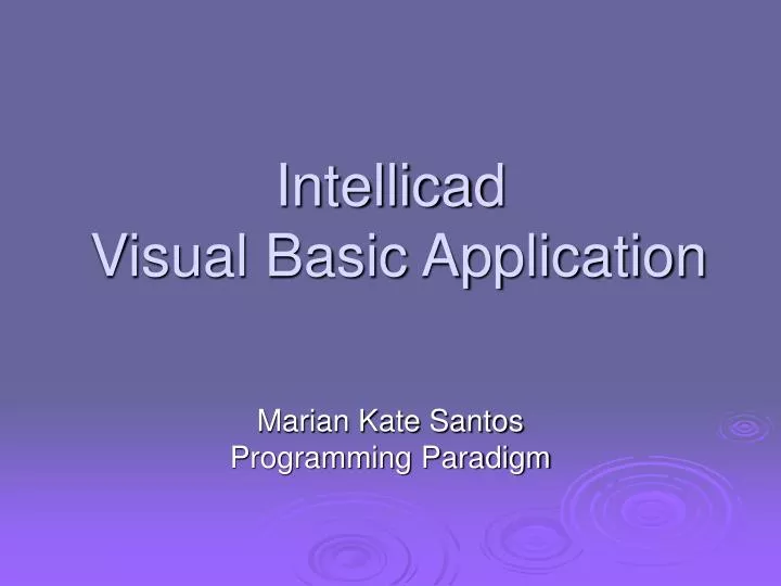 intellicad visual basic application
