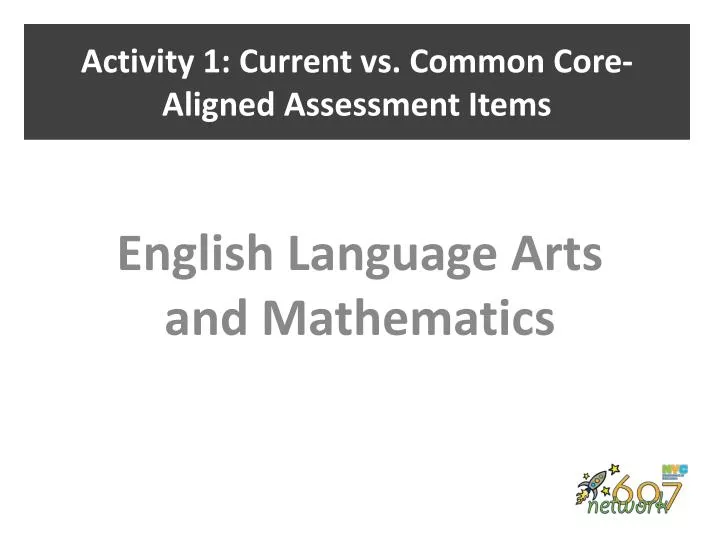 activity 1 current vs common core aligned assessment items