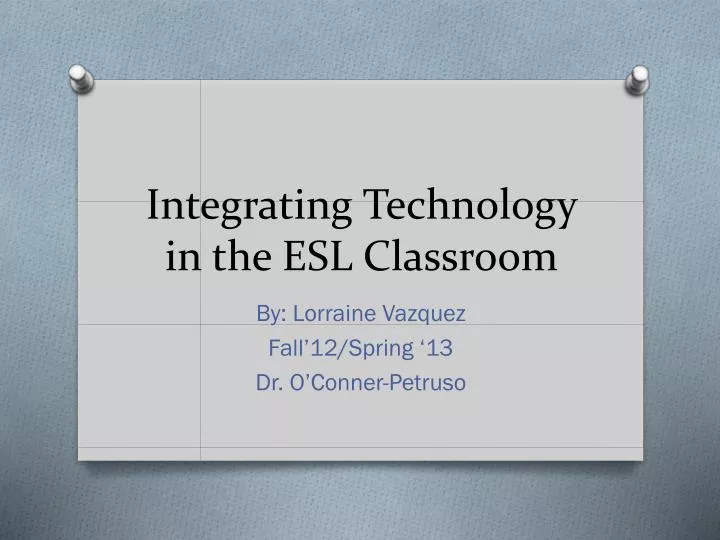 integrating technology in the esl classroom