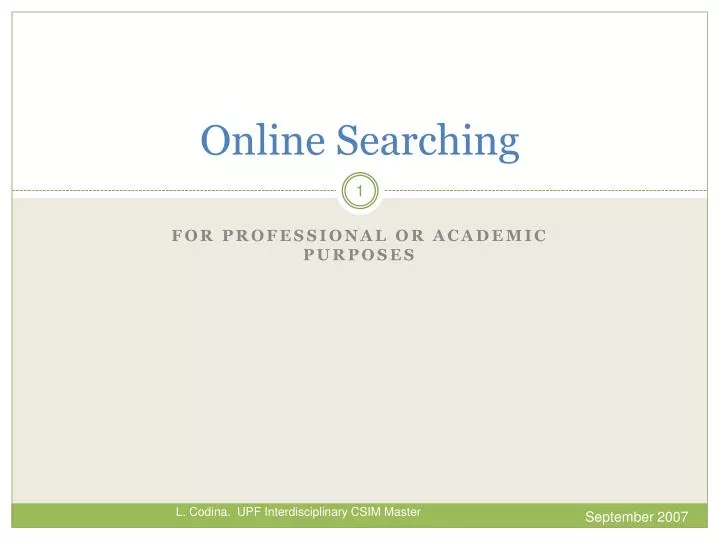 online searching