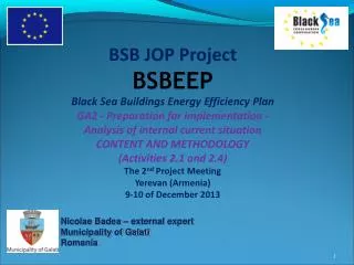 BSB JOP Project BSBEEP Black Sea Buildings Energy Efficiency Plan