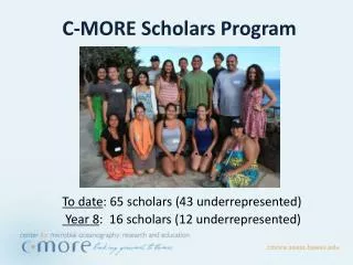 C-MORE Scholars Program