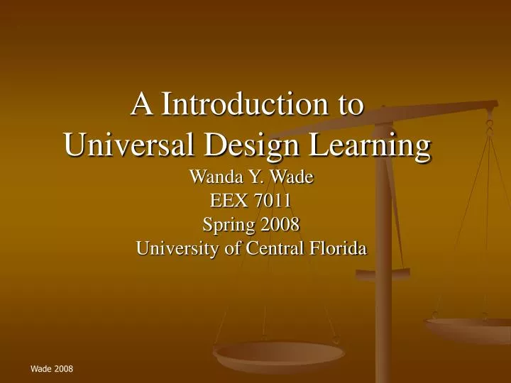 a introduction to universal design learning