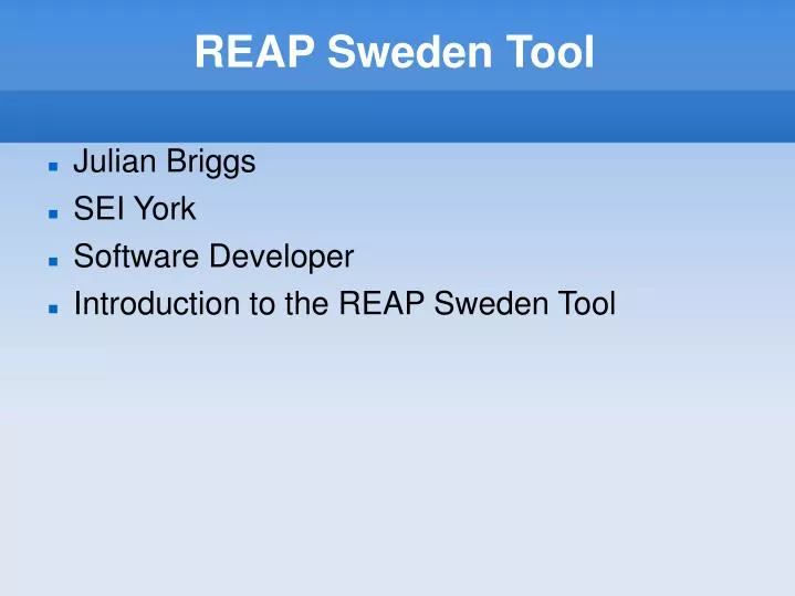 reap sweden tool