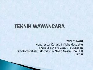 teknik wawancara