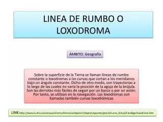 linea de rumbo o loxodroma