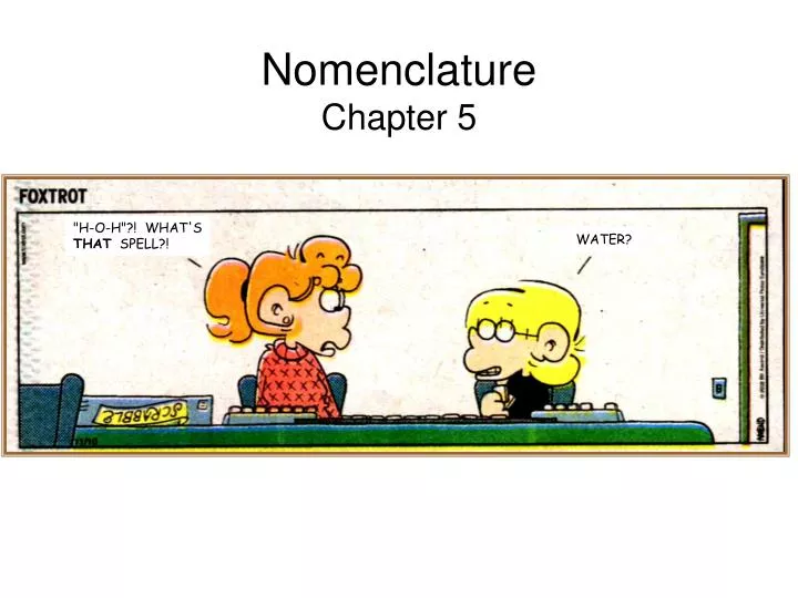 nomenclature chapter 5