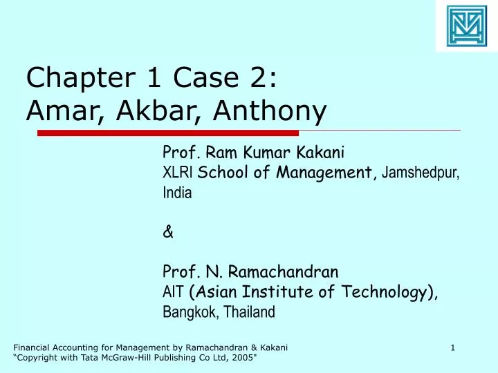 chapter 1 case 2 amar akbar anthony