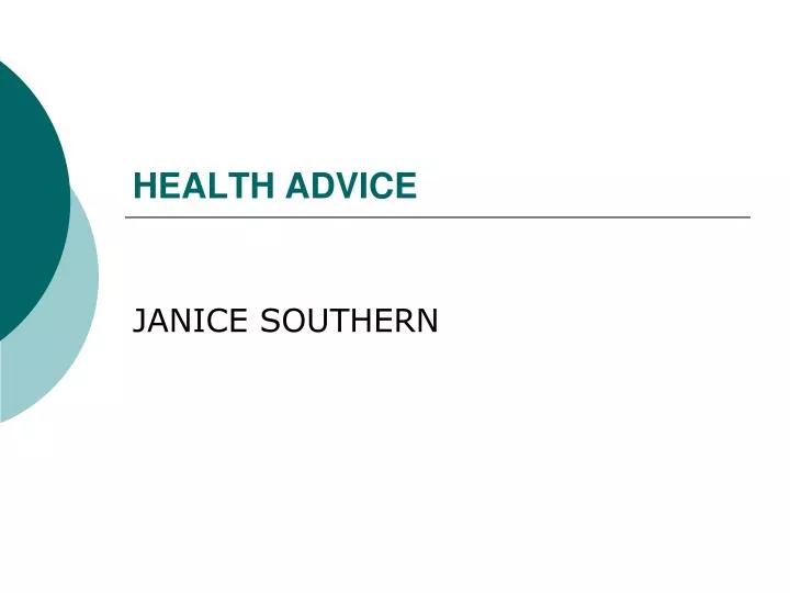 health advice