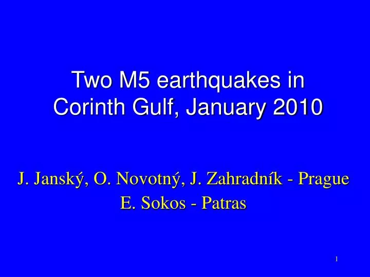 two m5 earthquakes in corinth gulf january 2010