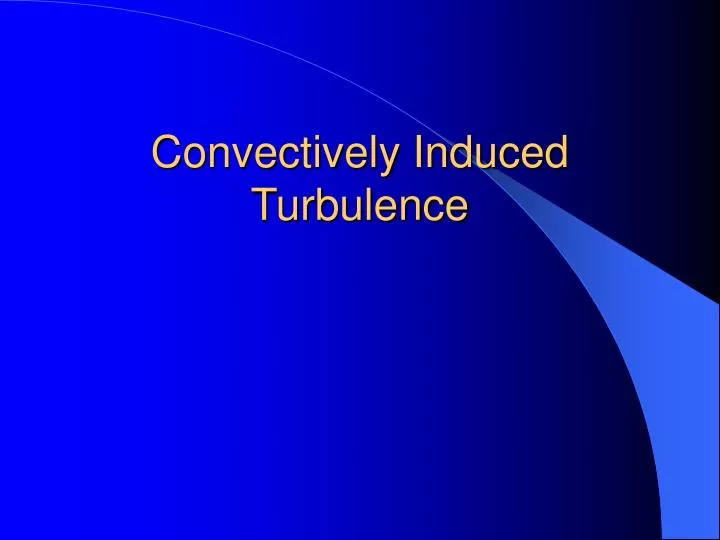 convectively induced turbulence