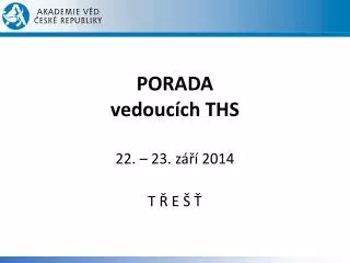porada vedouc ch ths