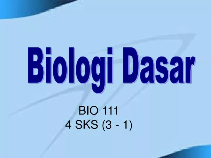 bio 111 4 sks 3 1