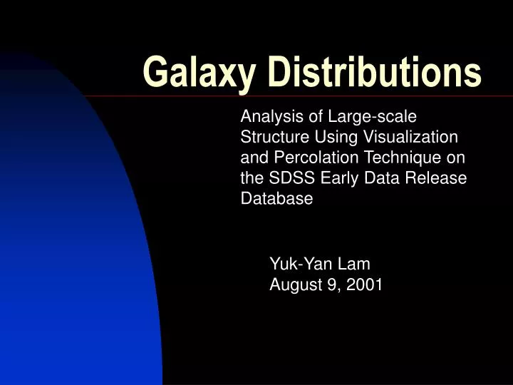 galaxy distributions