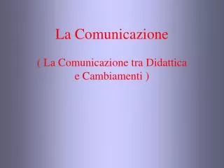 la comunicazione