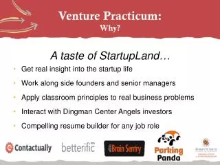 Venture Practicum: Why?