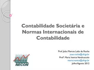 contabilidade societ ria e normas internacionais de contabilidade