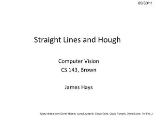 Straight Lines and Hough