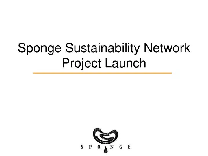 sponge sustainability network project launch