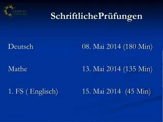 schriftlichepr fungen